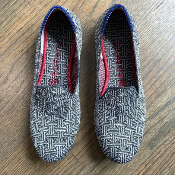 Retired Rothy’s Charcoal Grid Loafers - Picture 2 of 11